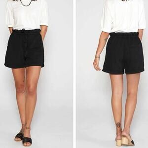 ETICA Jolie Paper Bag Shorts Black Beauty XS